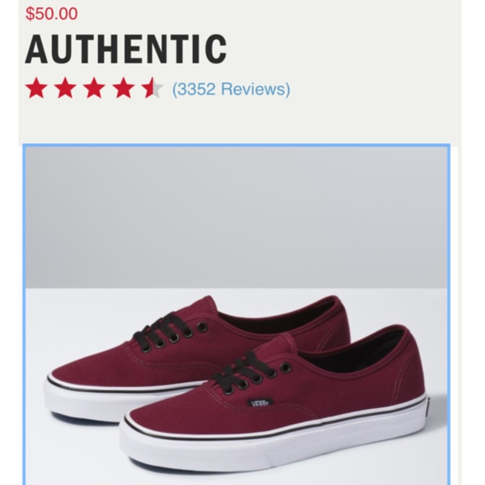 Authentic Low Top Lace Up Vans